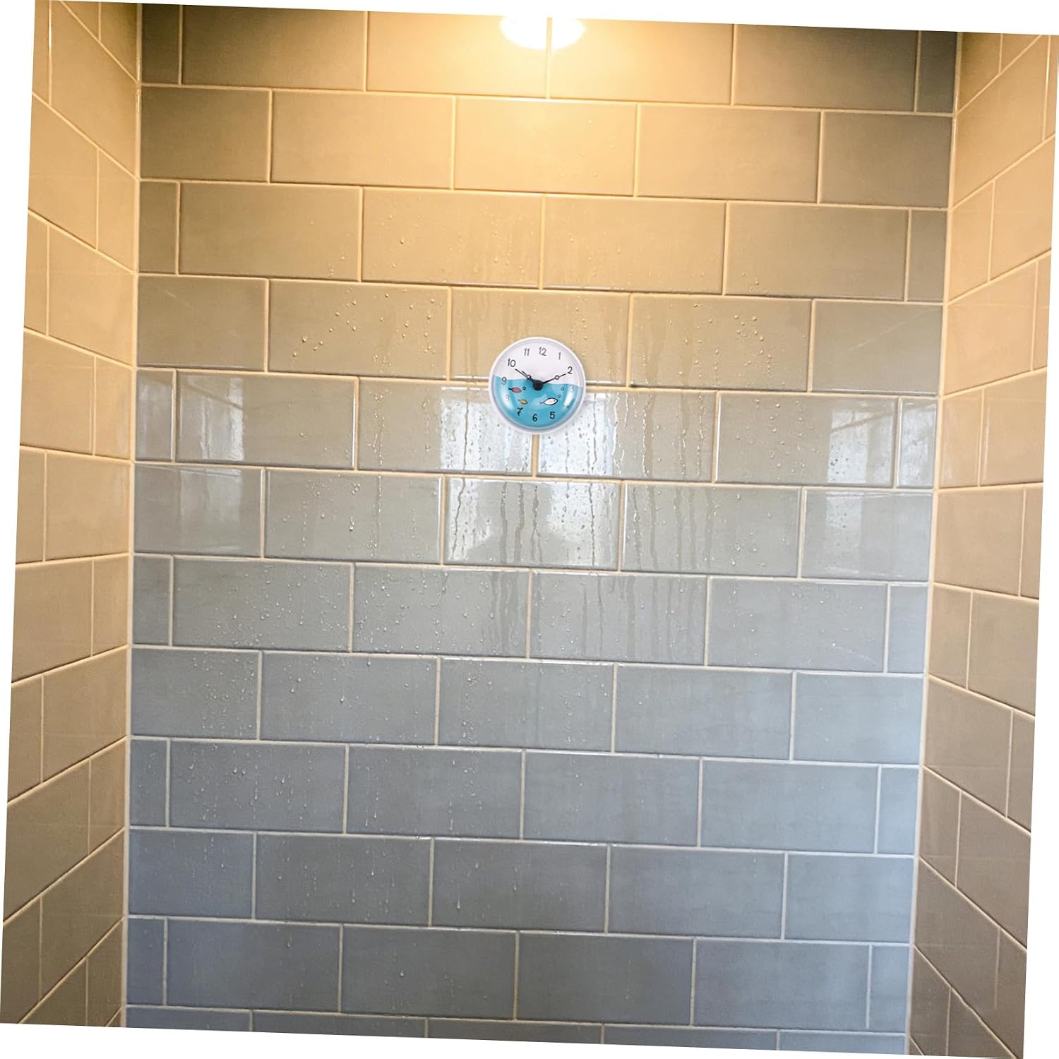 Waterproof Suction Shower Clock with Timer for Bathroom and Kitchen, Portable Plastic Wall Clock with Replaceable Battery and Modern Stylish Design for Home Use