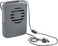 Vista 16 de O2COOL Ventilador de collar de lujo alimentado por batería para enfriamiento personal con cordón ajustable (verde azulado)
