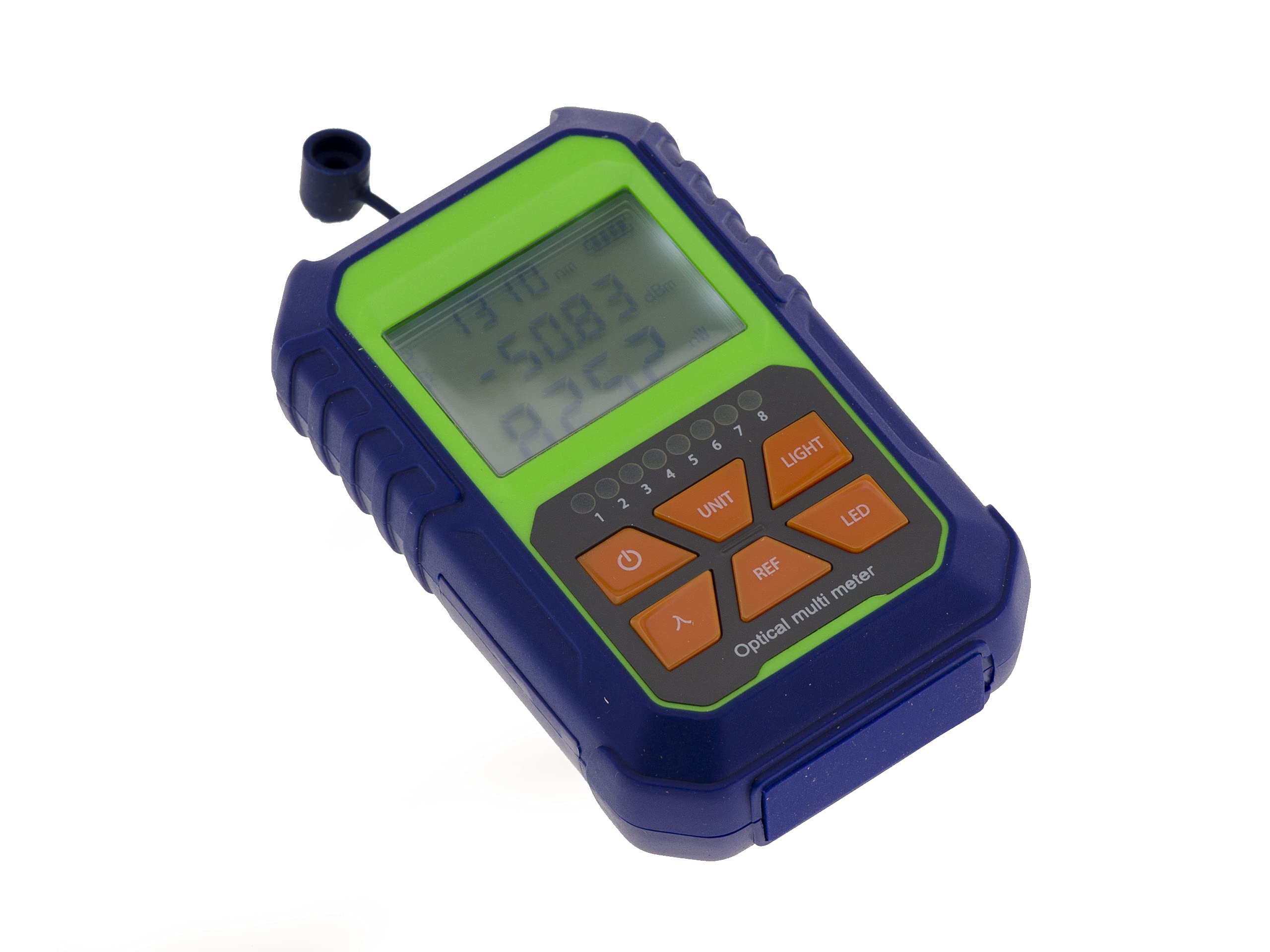 KALEA-INFORMATIQUE Tester per cavi di rete RJ45 e in fibra ottica. Funzione di misuratore di potenza, schermo LCD retroilluminato, batteria ricaricabile.