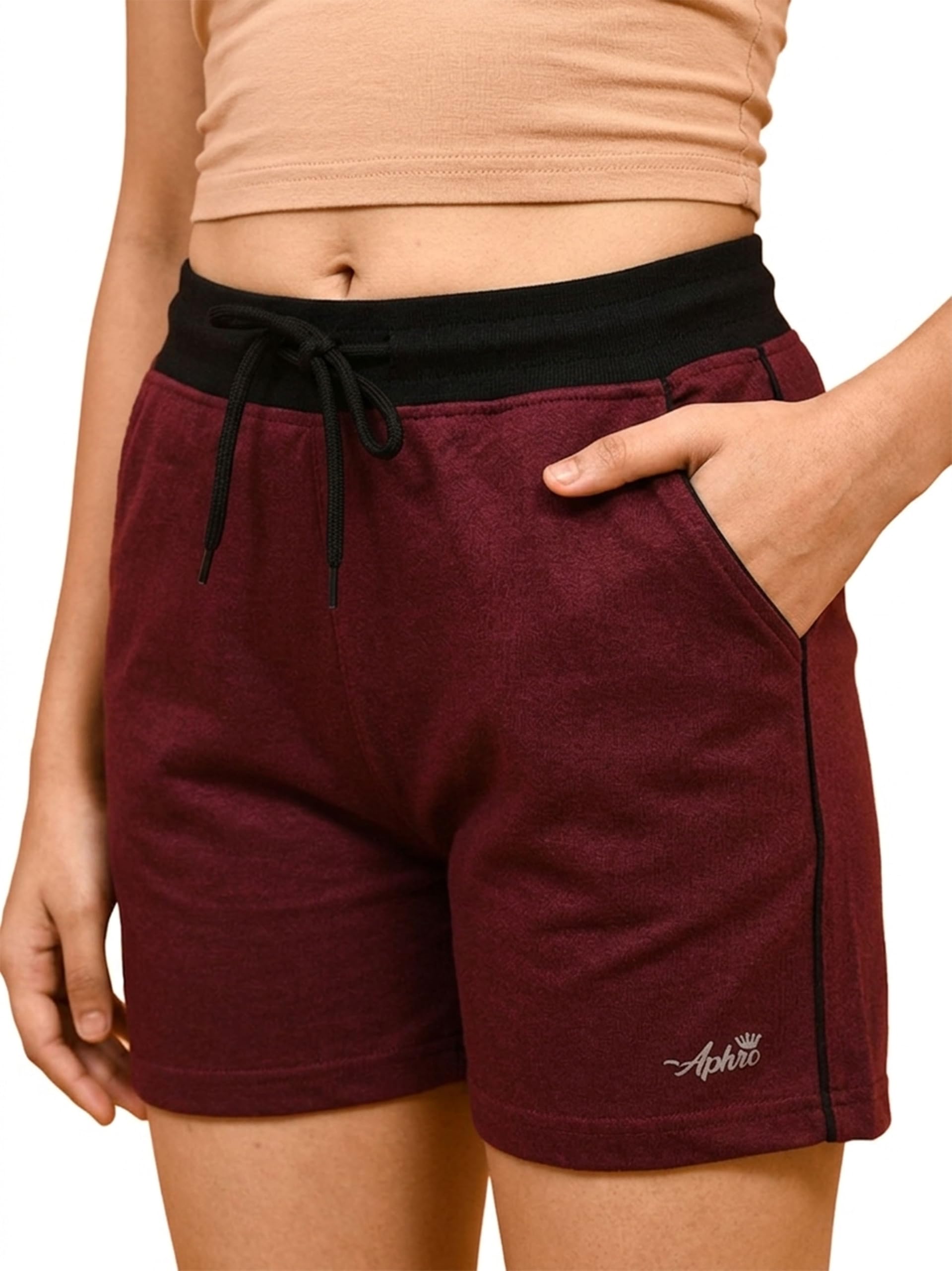 aphro Women’s Cotton Shorts | Soft & Breathable | Elastic Waist | Relaxed Fit | Lounge Wear, Night Wear, Sports Wear-picture-46