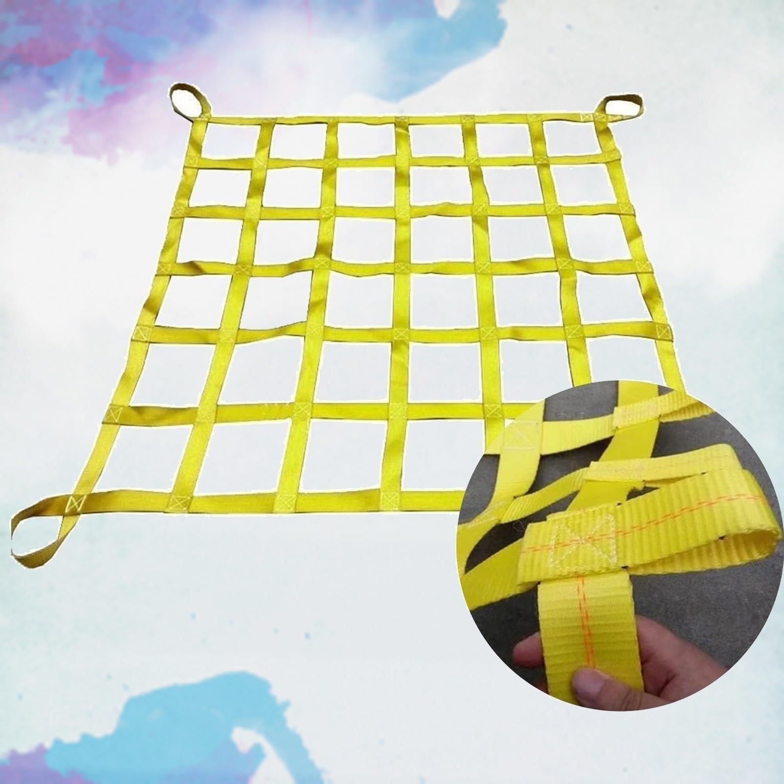 Filet de levage en nylon 1,5x1,5m avec charge 300kg et maille 10cm