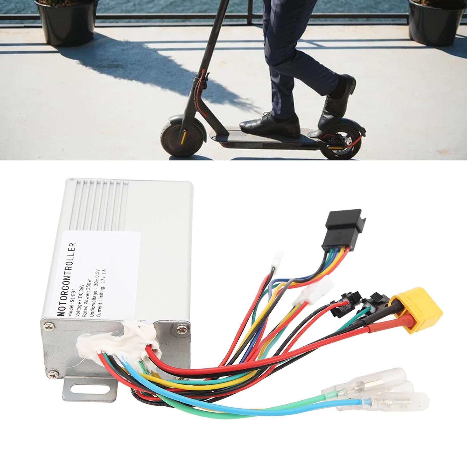 VGEBY Scooter Eléctrico 350W 36V Controlador E9T de Aleación de Aluminio