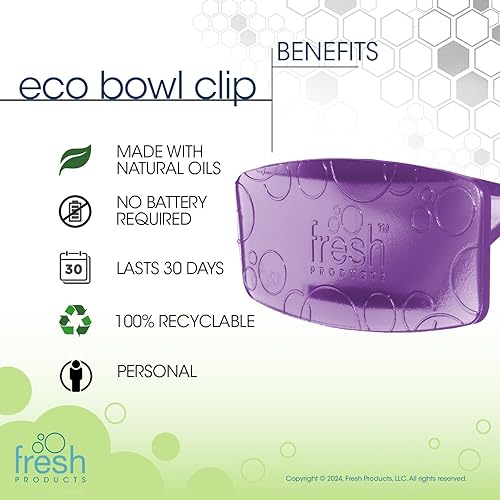 Miniatura 5 de Fresh Products Clip ecológico para tazón, ambientador, ambientador de inodoro, ambientador de basura, sin productos químicos, aceites naturales,