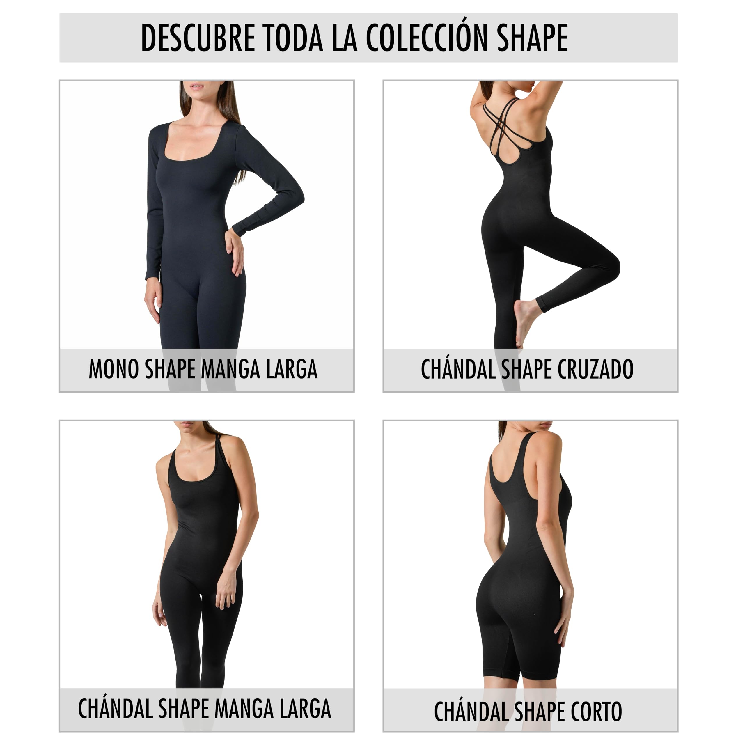 Risalti Mono Mujer, Jumpsuit Mujer - Mono Corto Mujer, Mono Deportivo Mujer Sexy, Mono Mujer Ajustado, Mono Fitness Mujer, Monos Mujer para Yoga - Made In Italy