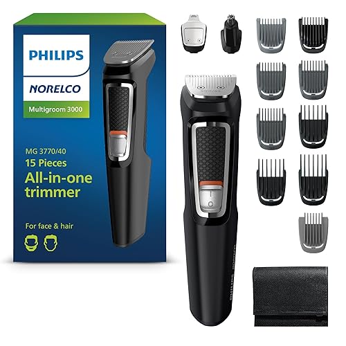 Miniatura 8 de Philips Norelco MG3919/50 - Recortadora de pelo 13 en 1 serie 3000, 9 ajustes de longitud y cuchillas autoafilables para la piel, MG3919/50