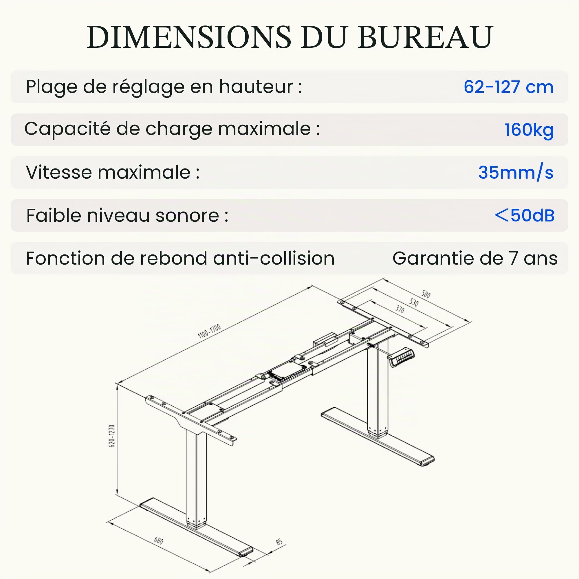 FlexiSpot Bureau Assis Debout Électrique 2 Moteurs, Charge 160kg, 3 Colonnes, Rappel de Sédentarité, Système Anti-collision, Panneau Mémoire, Cadre en Acier, Noir
