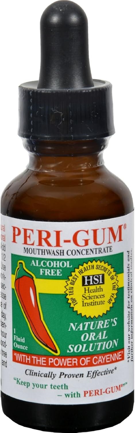 2 Pack of Peri-Gum Mouthwash Concentrate, Nature's Gum Solution - 1 fl oz