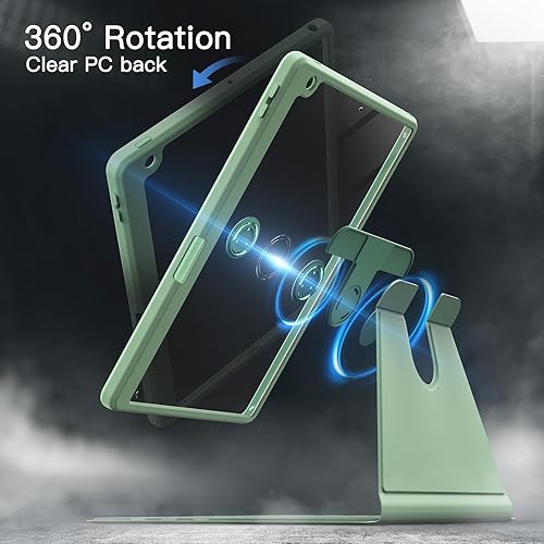 Miniatura 9 de JETech Funda giratoria para iPad 987 (10.2 pulgadas, modelo 202120202019, 987 generación) con soporte para lápices, cubierta de soporte de rotación