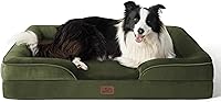 Vista 324 de Bedsure - Cama ortopédica extragrande para perros, sofá cama lavable para perros extragrandes, espuma de soporte con funda extraíble y lavable, negro