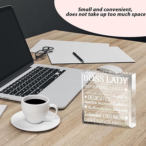 Miniatura 5 de Regalos de acrílico para jefe, regalos de jefe, decoración de oficina, citas inspiradoras, regalos de pisapapeles para el día del jefe, cumpleaños,