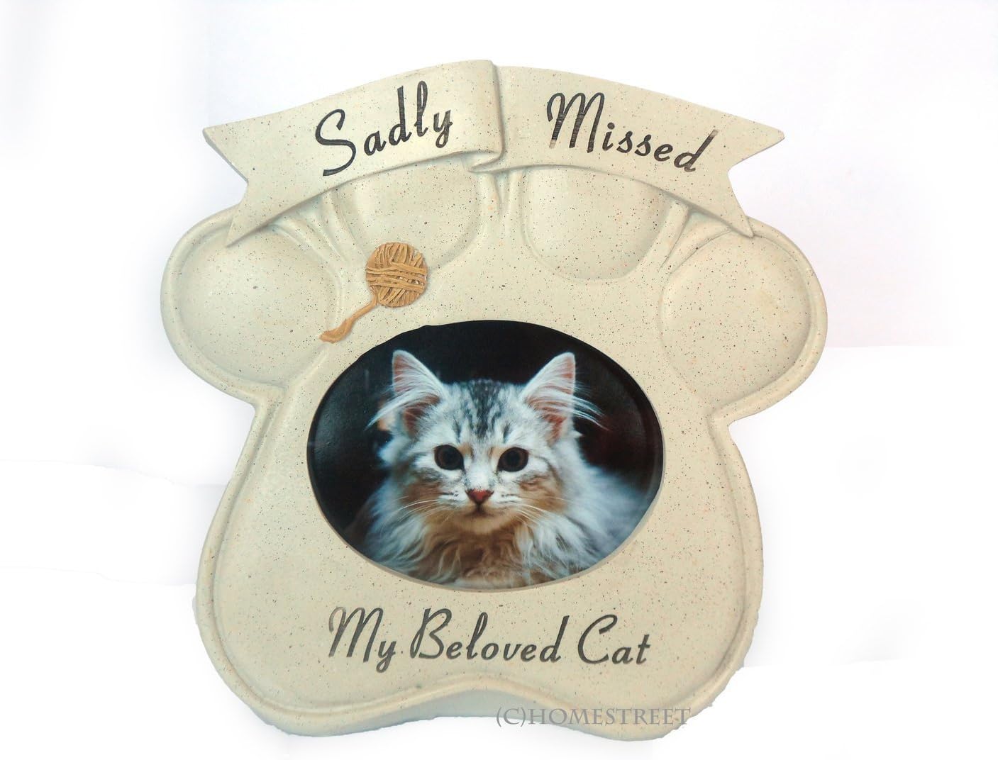Memorial Paw Print Photo Frame Tribute For A Sadly Missed Cat