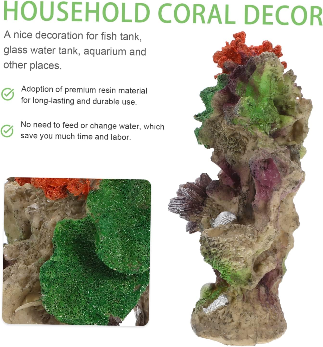 5pcs Aquarium Landscaping Coral Faux Plant Decorative Aquarium Ornament Fake Coral Aquarium Plant Decorations Wear-Resistant Aquarium Decor Sea Decor False Cor