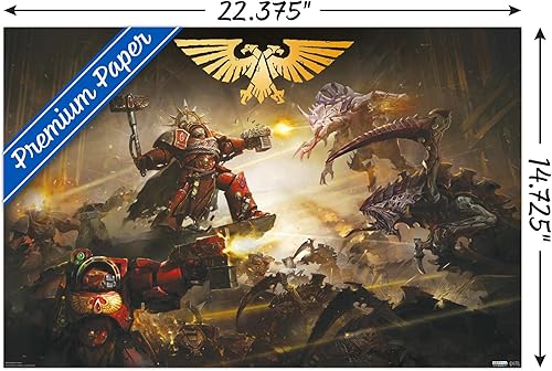 Miniatura 3 de Trends International Warhammer 40K - Póster de pared de la batalla de Baal, 14.72 x 22.37 pulgadas, versión premium sin marco