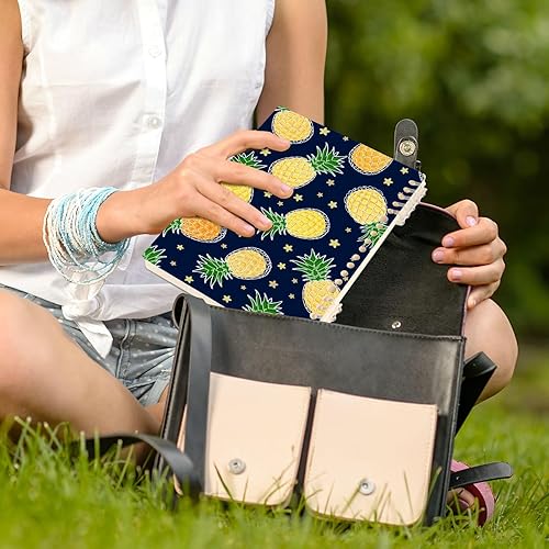 Miniatura 6 de Glaphy Pineapple Orange and Yellow Notebook A5 Spiral Notebooks, 60 Sheets College Ruled Paper, Durable Hardcover Journal Notebook, 8.3 x 5.7 in