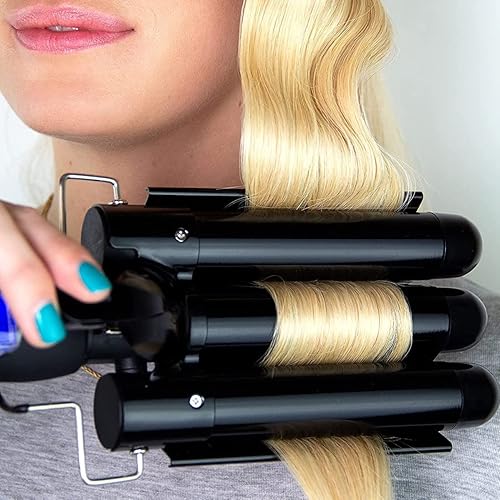 Miniatura 4 de Trademark Beauty Babe Waves - rizador de pelo de 3 barriles rizador de pelo de 3 barriles de calor rápido de 11 pulgadas rizador de pelo de