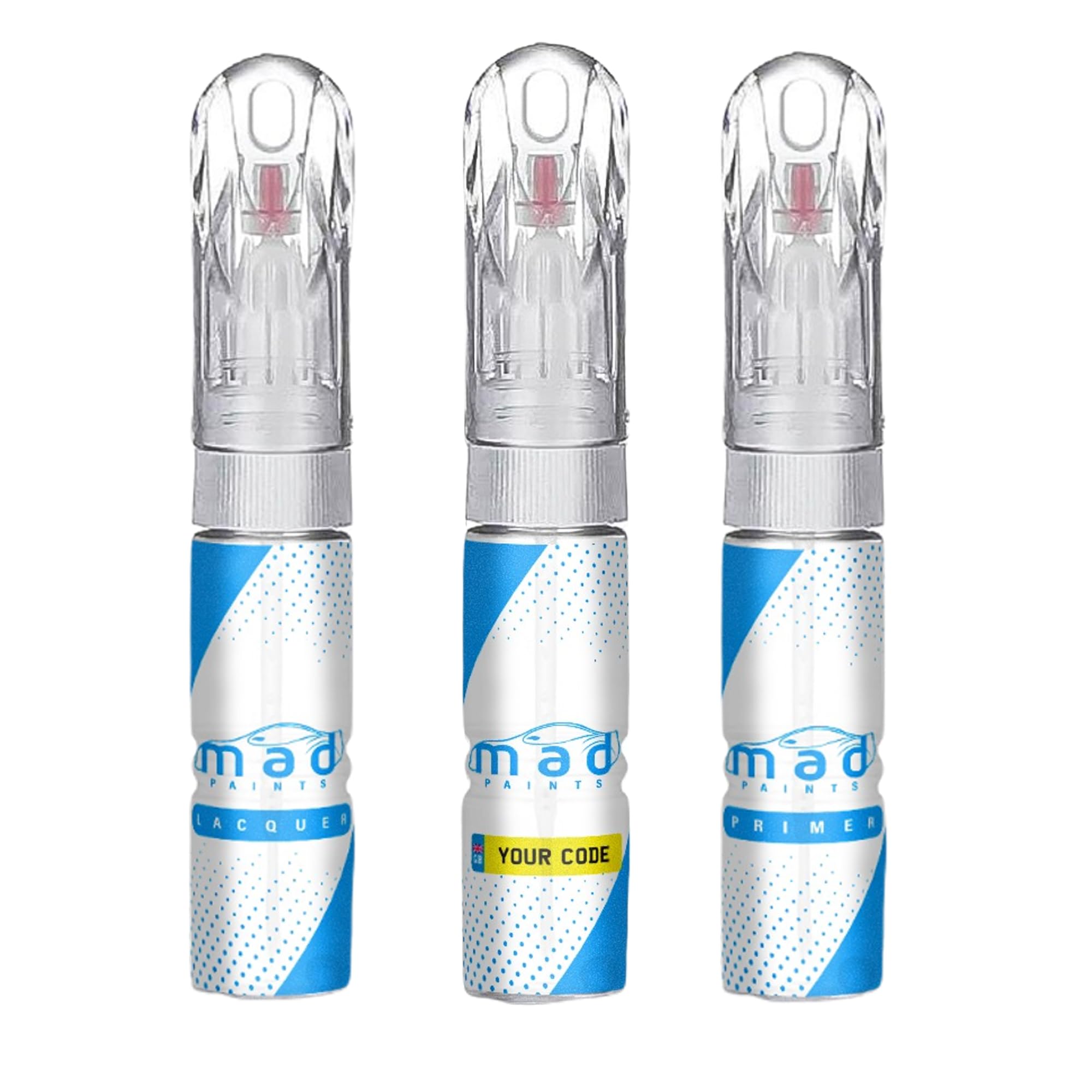 madAUTO FORD PERFORMANCE BLUE METALLIC PAINT TOUCH UP PEN FIESTA FOCUS ETC (PAINT + PRIMER + LACQUER)
