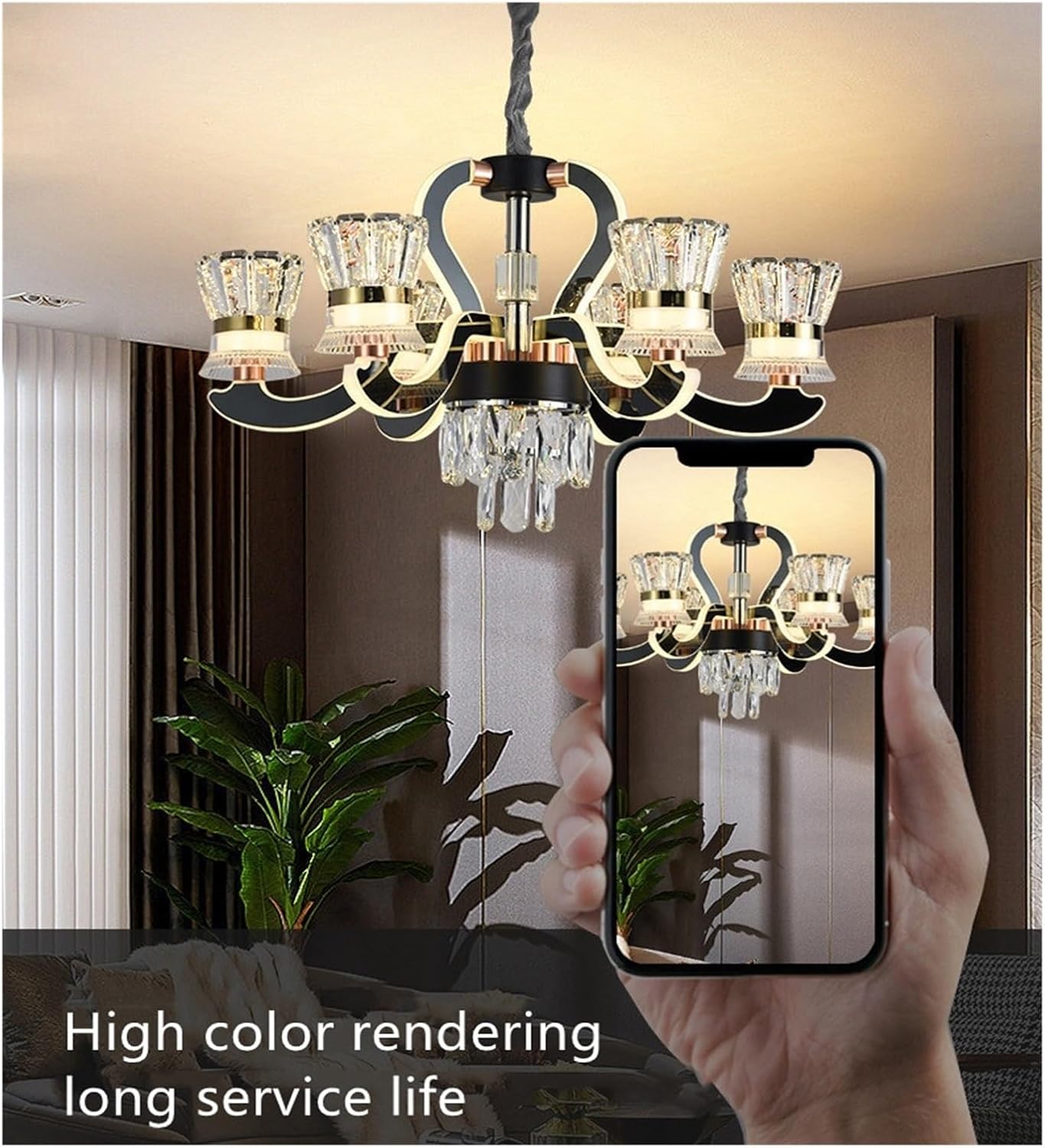 シャンデリア クリスタル 照明器具 リビング ダイニング 寝室 北欧風10