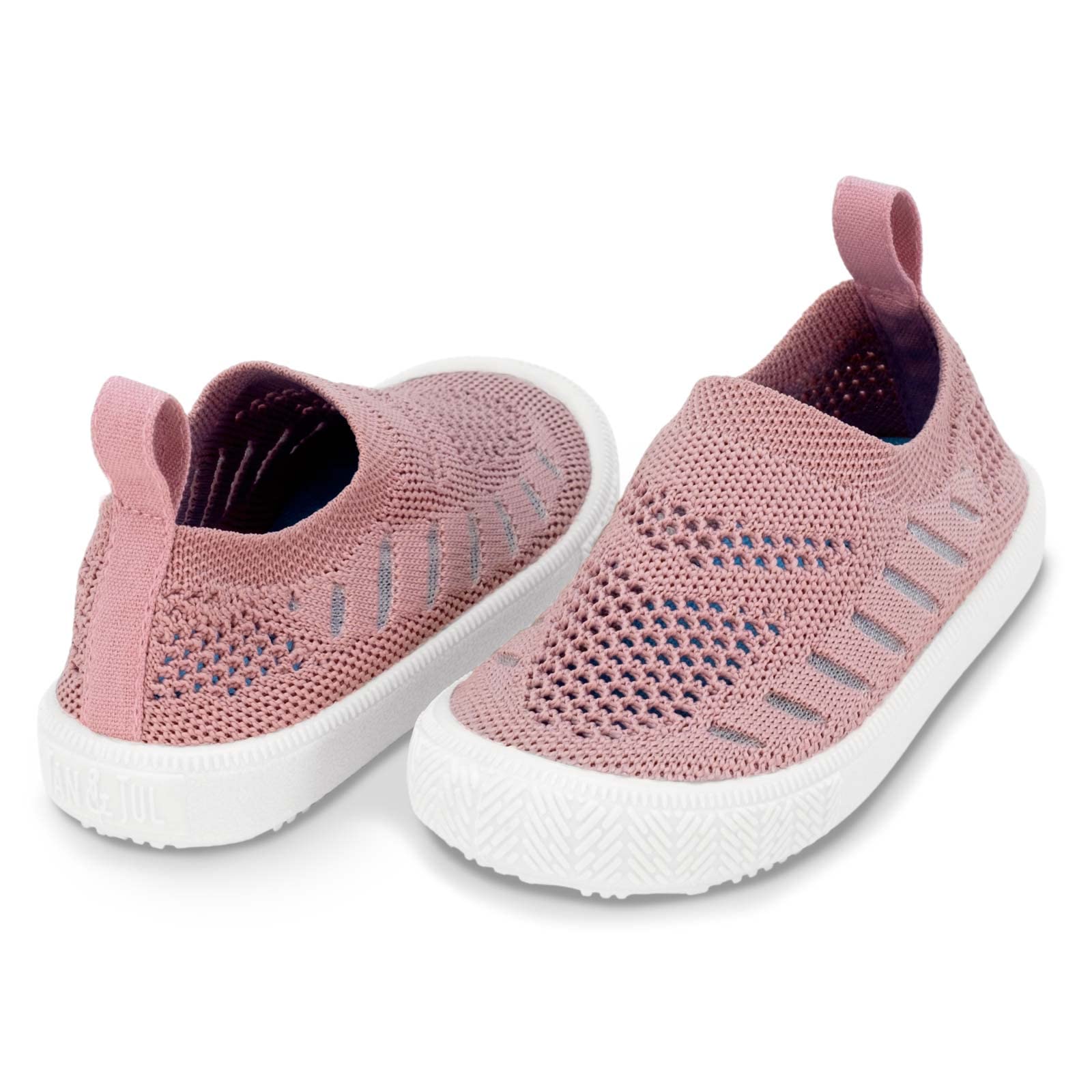 JAN & JUL Baby Sneakers for Girls, Flexible and Light-Weight (Pale Pink, Size: 5 Toddler)