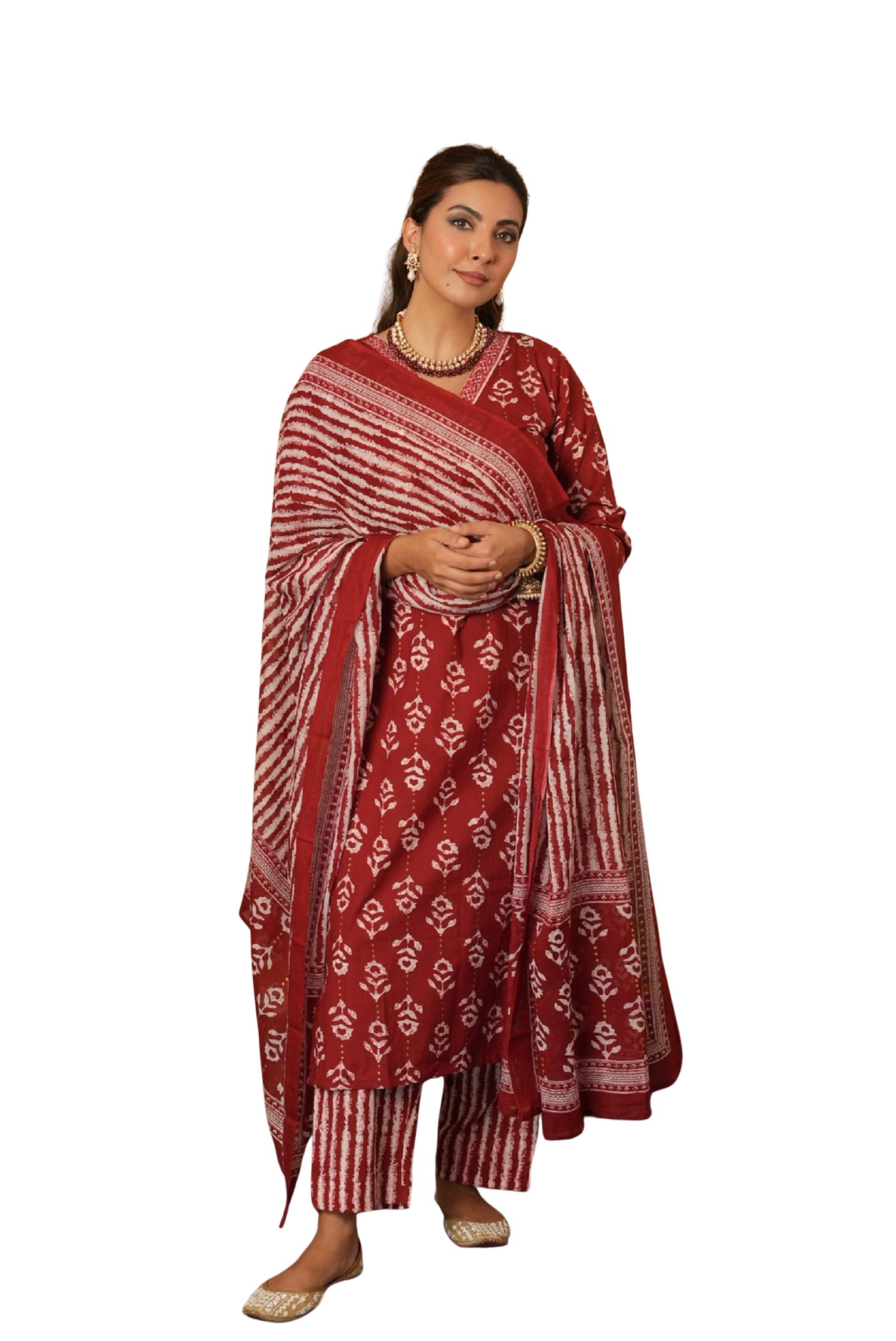 Kalaanj Kurta Set For Women || 3 Pic Kurta For Women (SP-245-247) Maroon