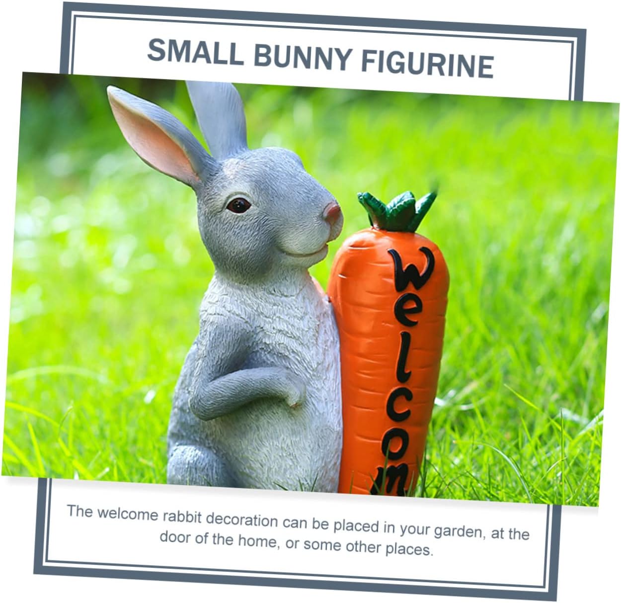 PRETYZOOM Easter Resin Figurine Decoration for Garden for Outdoor Decor Party Favors and Welcome Ornament