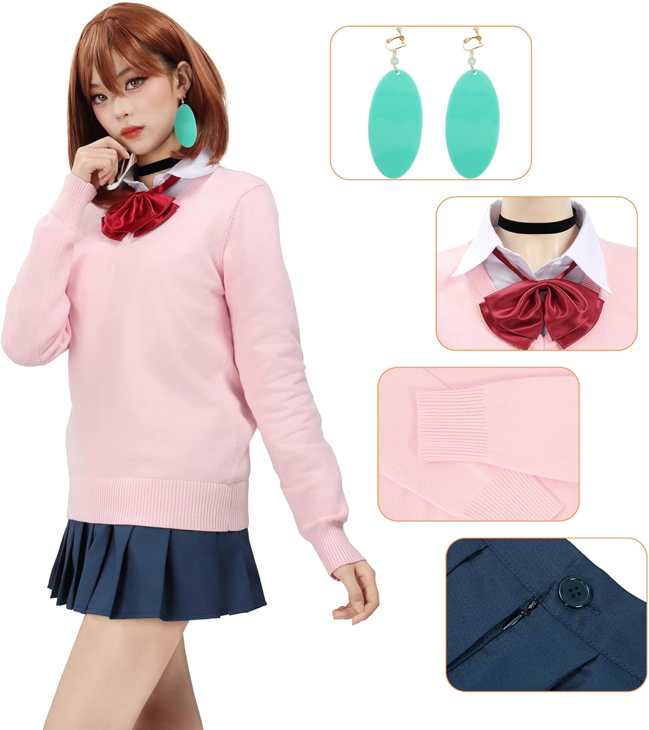 DAZCOS Ayase Cosplay Costume Adults Women US Size Anime Outfit Japanese JK Uniform Suit Dress for Halloween Party