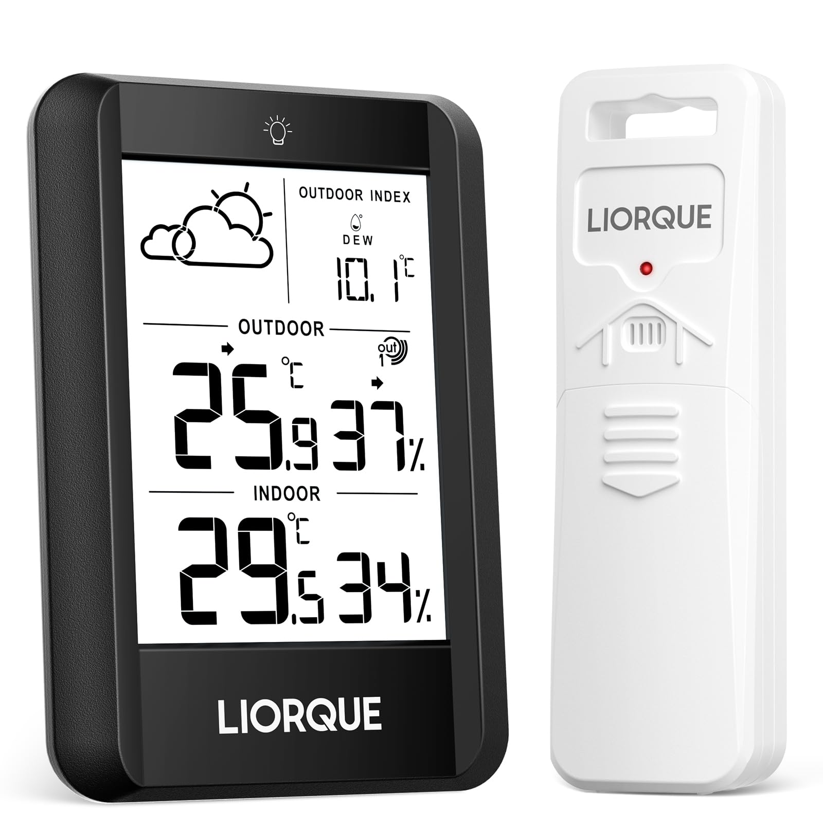 LIORQUE Weather Stations with Outdoor Sensor, Indoor Outdoor Thermometer