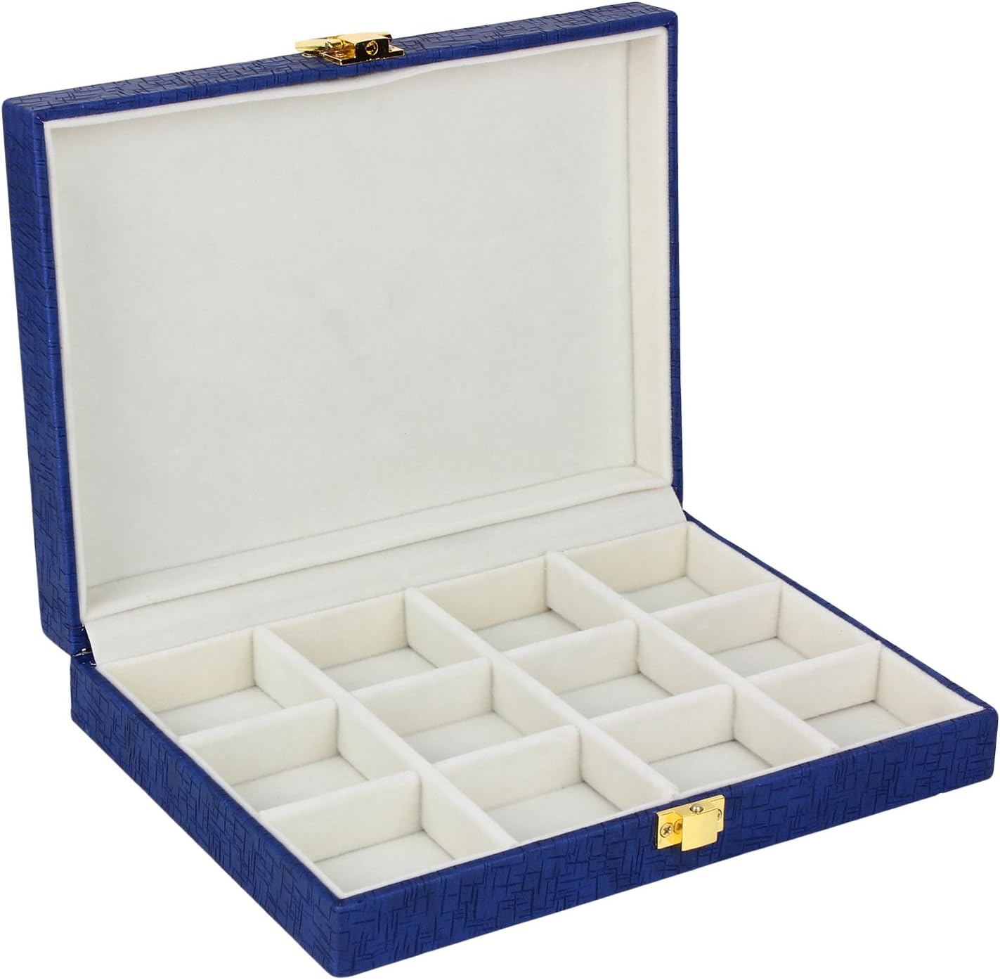 RichpiksRichpiks Blue Universal Rings earring pendant 12 slot Jewelry Box for Women (PI 253)