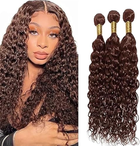 Tuheerst Water Wave Human Hair Bundles Brown Cheveux Humain Human Hair Extension