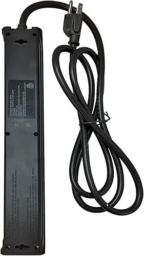 Miniatura 6 de Protector contra sobretensiones de 3 salidas con 2 puertos USB 2.4A cargador de pared - Negro