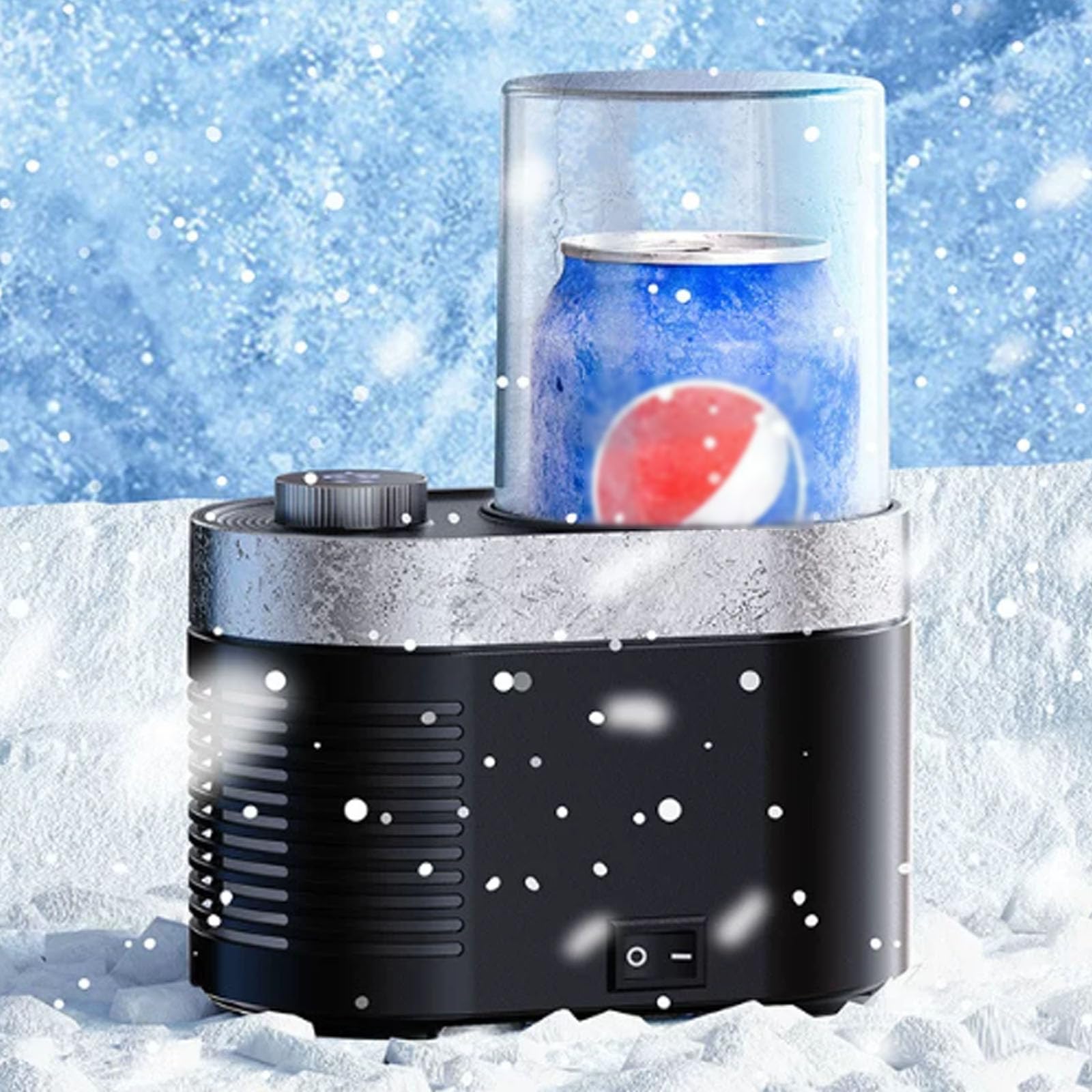Enfriador y calentador de bebidas de escritorio, enfriador eléctrico de bebidas rápido con regulación de velocidad continua y pantalla LED, adecuado para café, cerveza, jugo y cola