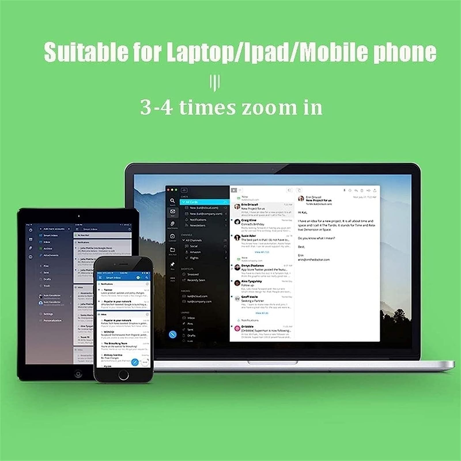 Grande Lente d'Ingrandimento dello Schermo del Computer Portatile, Schermo del Computer HD Amplificatore dello Schermo Espansioni dello Schermo Lente d'Ingrandimento 3D Portatile