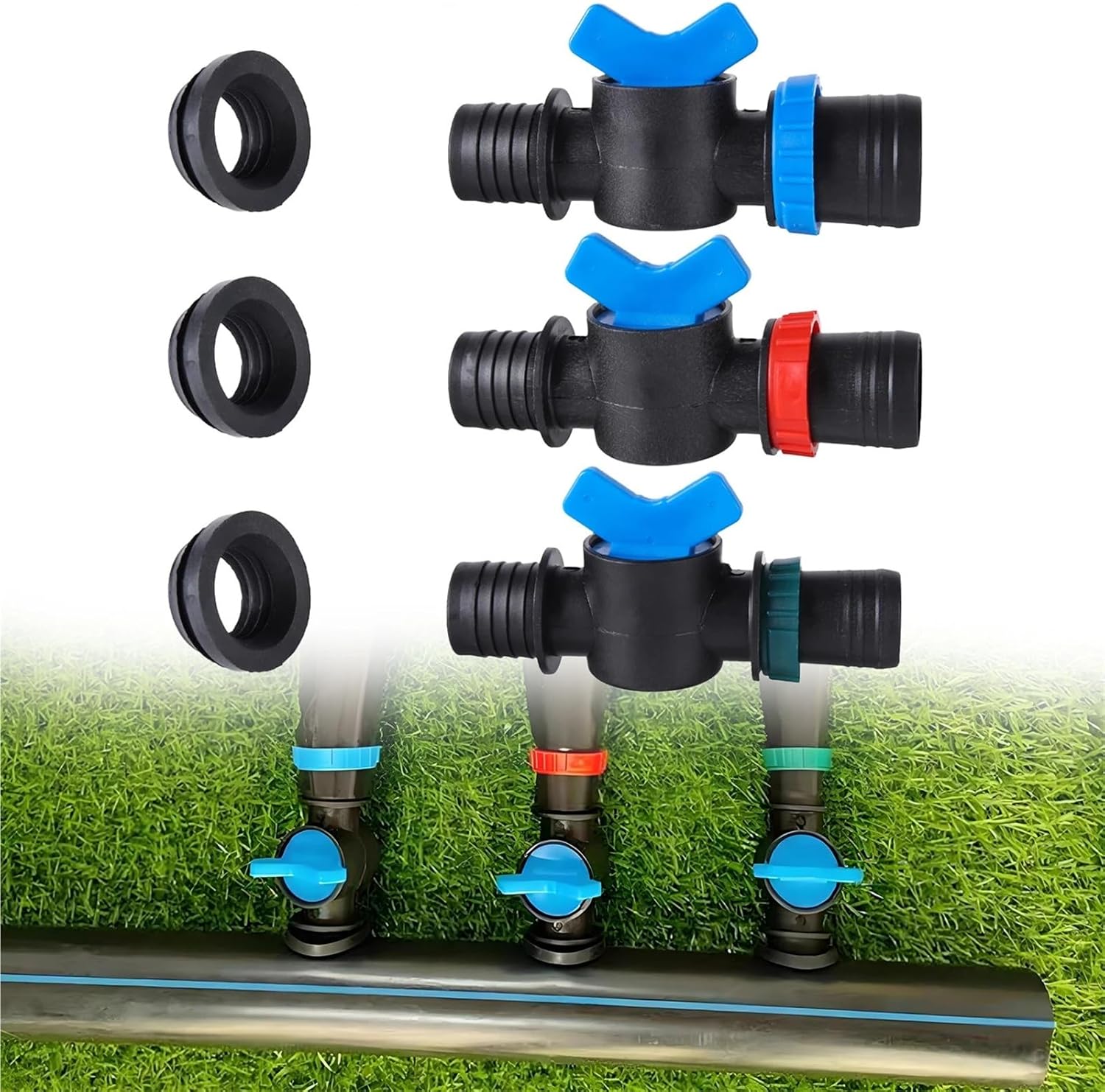 25/28/32mm Bypass Valve with Seal Ring Micro Drip Irrigation Pipe Shunt Controller Garden Greenhouse Agriculture Watering(25mm)