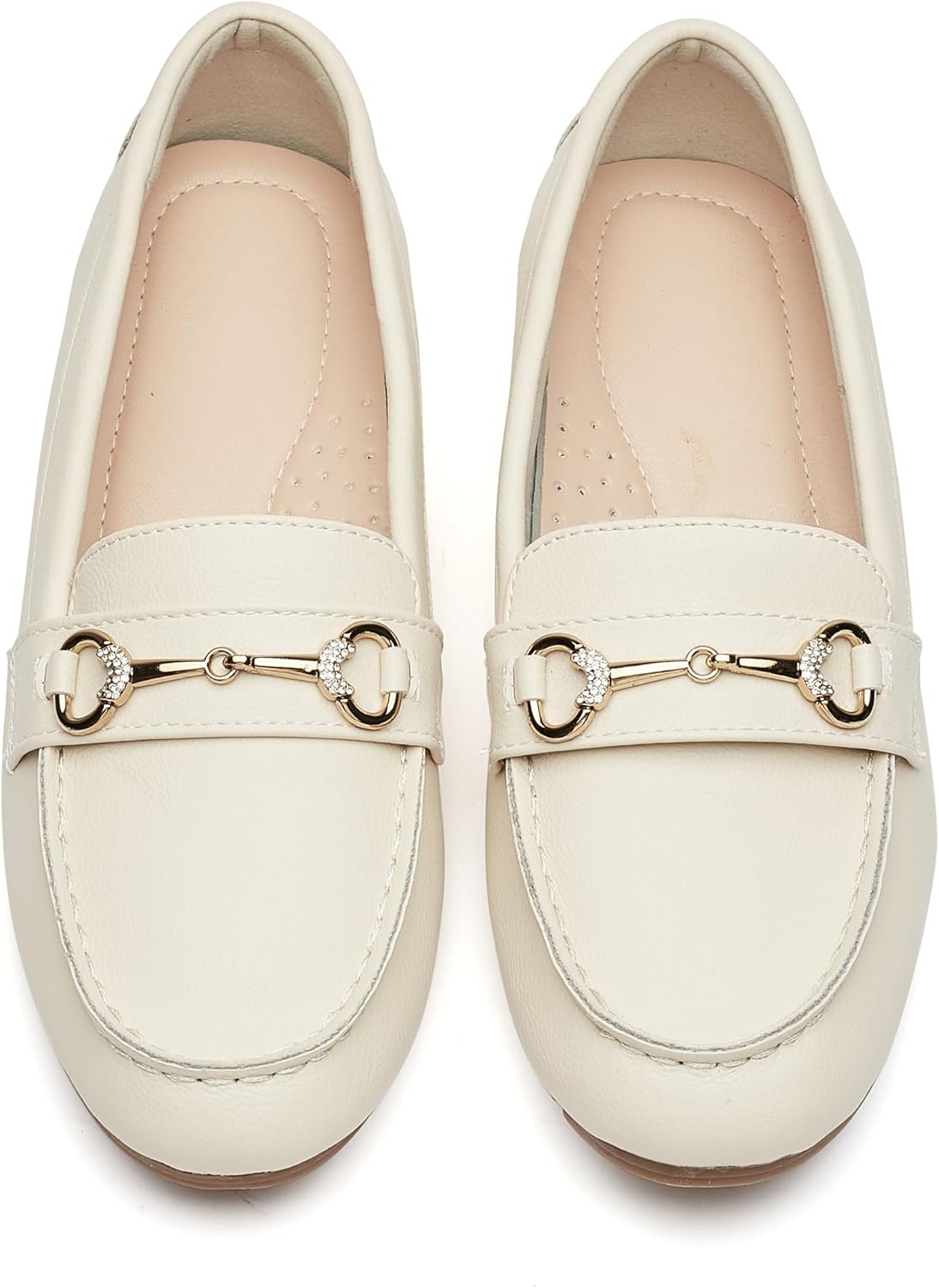 Women's Wide Loafers Casual Slip on Flat Shoes Women's Comfort Penny Loafers with Arch Support Women Dressy Moccasins - Image 3