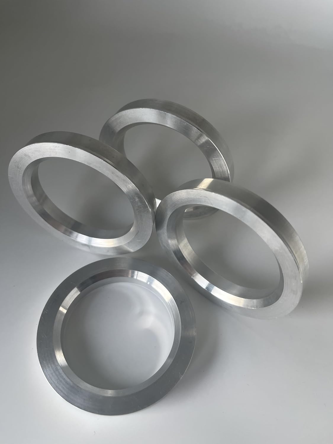 Hub Centric Rings 78.1mm to 108.1mm (Pack of 4), Aluminum Wheel Hub Rings for Toyota Tundra, Sequoia, Nissan Titan, Armada – Fits 78.1mm Hub to 108.1mm Wheel Center Bore – Silver