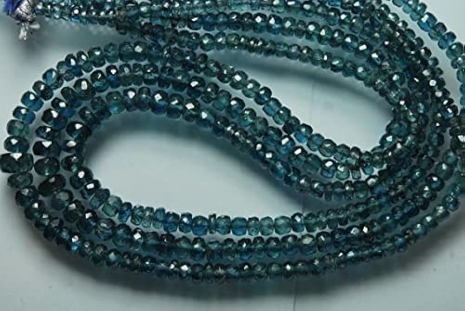 Kyanite bleue naturelle en perles rondelles facettées 5-3mm LKBEADS pour loisirs créatifs