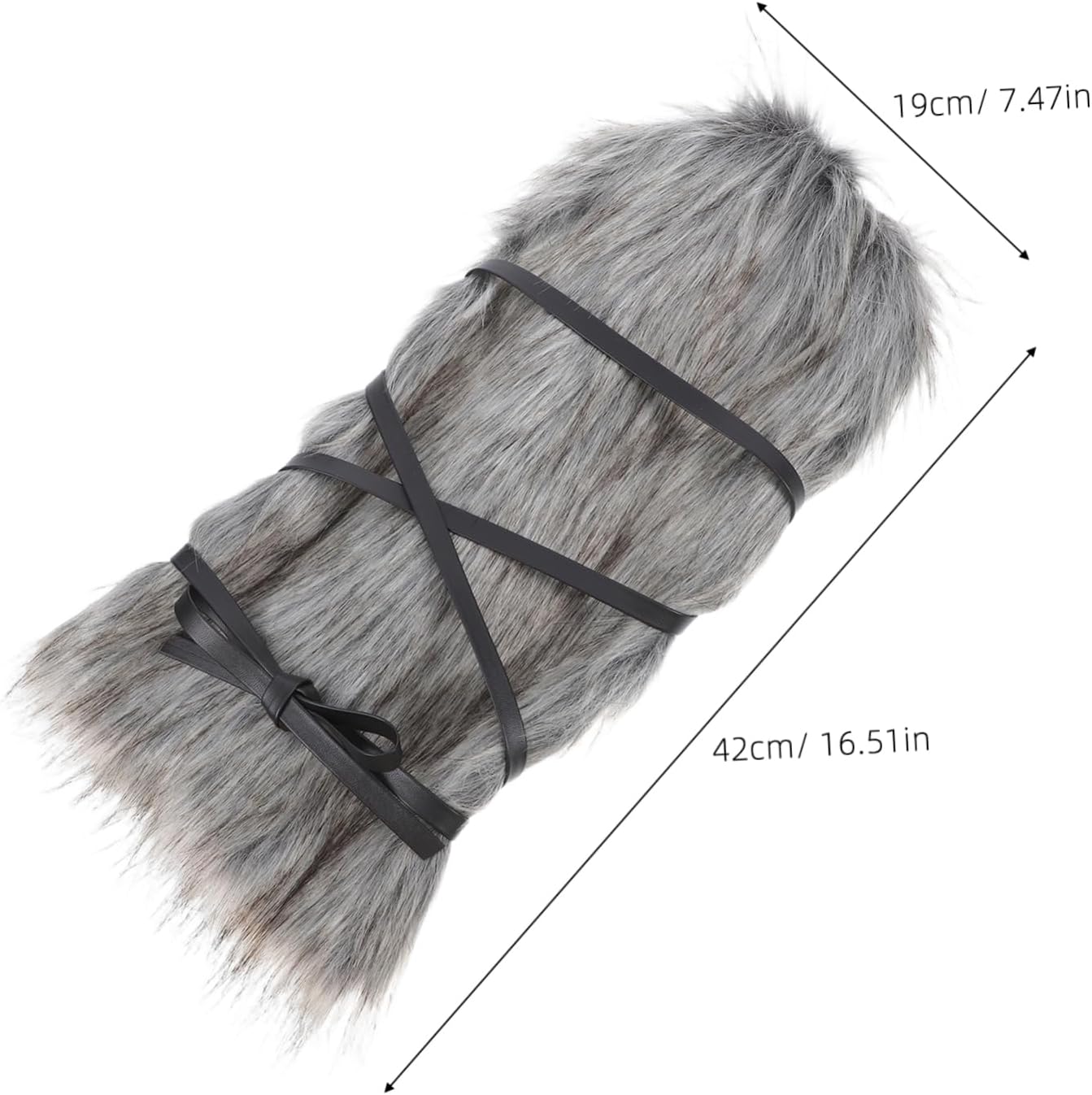 COLLBATH 2pcs Faux Fur Leg Warmers for Viking Cosplay Soft Boot Covers for Men and Women Furry Leg Wraps for Themed Parties and Stage
