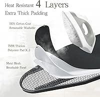 Vista 18 de Tabla de Planchar de Tamaño Completo, BlissBoard 43"x13" Tabla de Hierro Robusta y de Alta Resistencia con Soporte para Plancha, Funda Resistente al