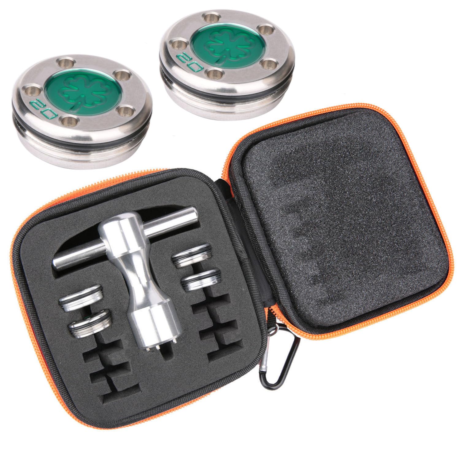 OGECLF 4pcs/set Green Lucky Clover Golf Weights Kit for Titleist Scotty Cameron Newport, Phantom, Futura, GoLo, California Putters (2x5g 2x10g)