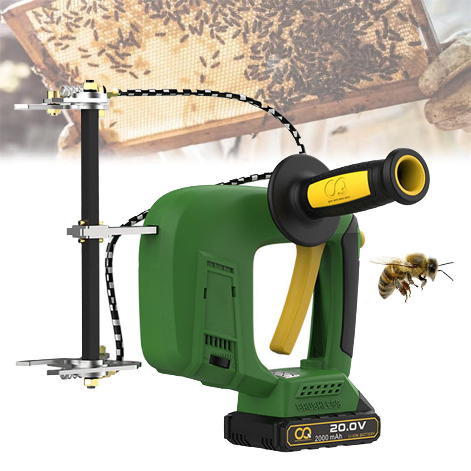 Clip de cadre d'apiculture sans fil rechargeable avec 2 batteries pour fermes d'abeilles