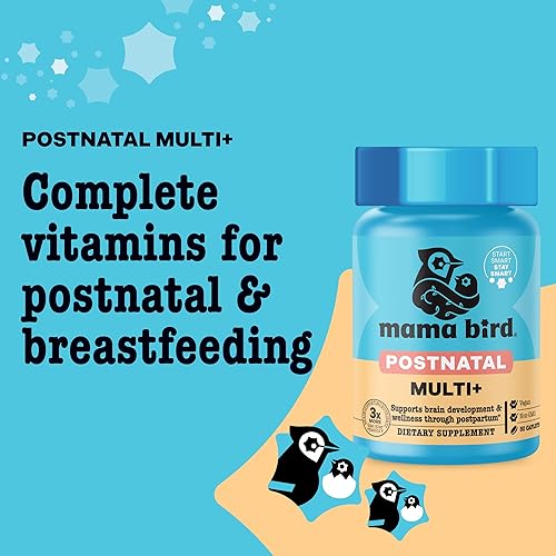Miniatura 3 de Best Nest Wellness Mama Bird Postnatal Vitamins for Breastfeeding and Postpartum, Whole Food Organic Blend, Methylated Vitamins, Vegan, Once Daily,