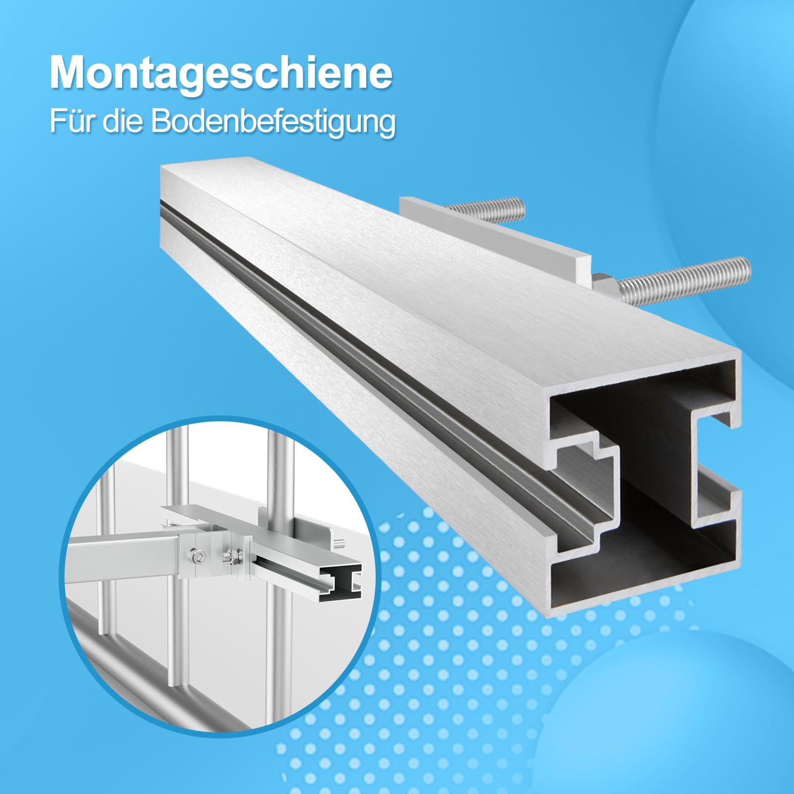 Balkonkraftwerk Halterung Befestigung für 1 Solarmodul, Solarmodul Halterung Balkon Neigungswinke 0° & 15-30°, Wandhalterung Balkonkraftwerk