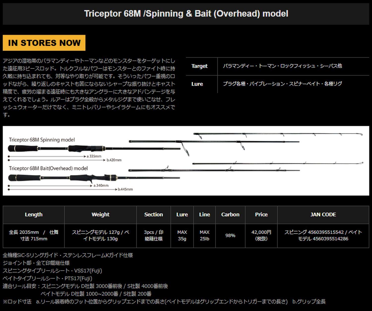 Amazon.co.jp: Yamaga Blanks Triceptor 68M-S Spinning Model