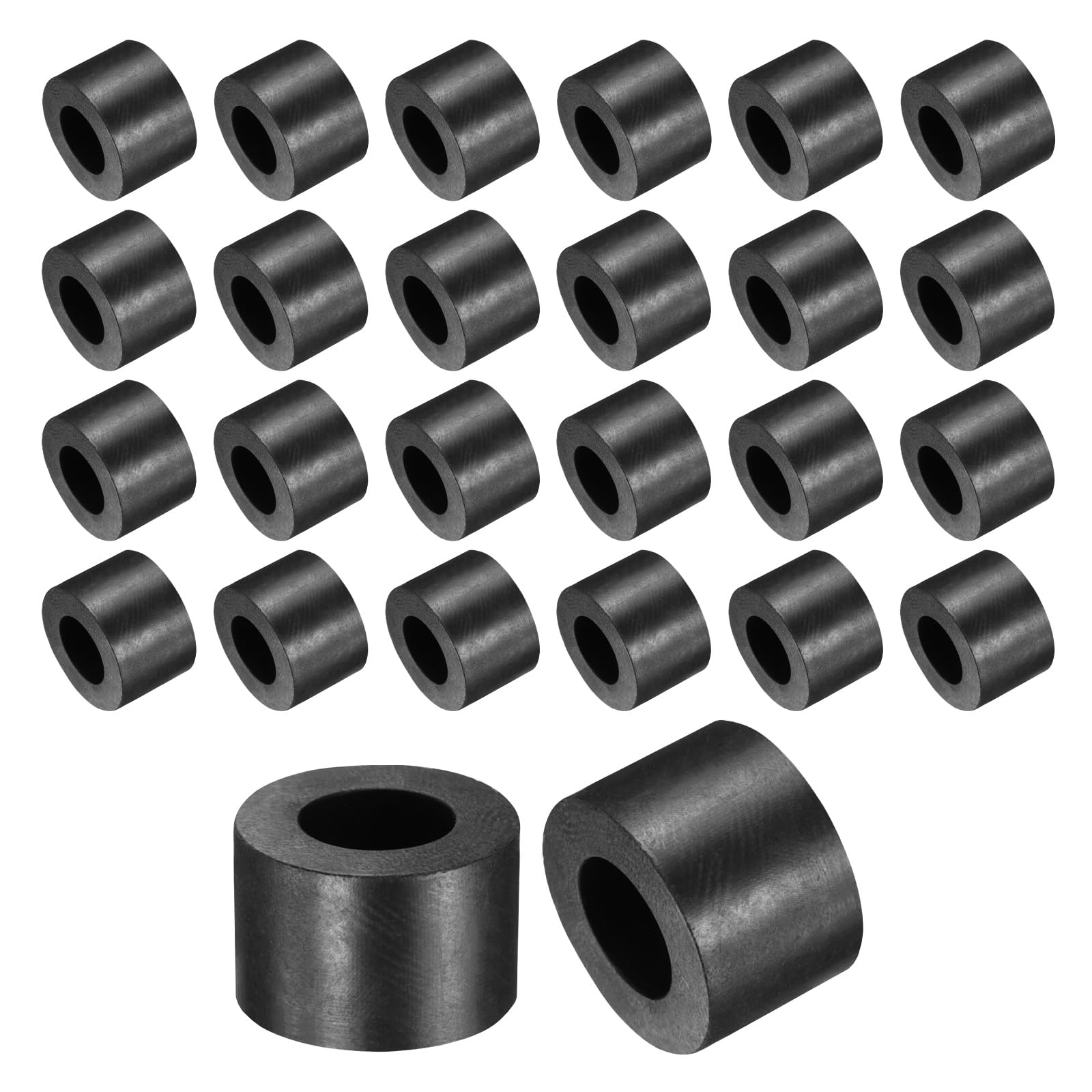 sourcing map 60 Pcs Rubber Spacers 15mm OD x 8mm ID x 10mm Height Round Anti Vibration Spacer Rubber Bushing Grommets โ image 1