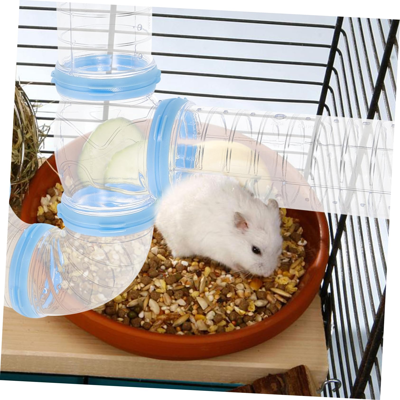 UPKOCH 2 Satz Hamsterröhren Verbindung aus Kunststoff Transparente Selbstgemacht Hamstertunnel für Kleintierkäfig Erweiterbar und Verbindbar für Hamster und Meerschweinchen