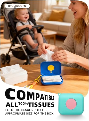 Miniatura 4 de Eraecho Caja de pañuelos portátil, dispensador de toallitas de bolsillo de tamaño pequeño, estuche de toallitas de viaje recargable para bolso y