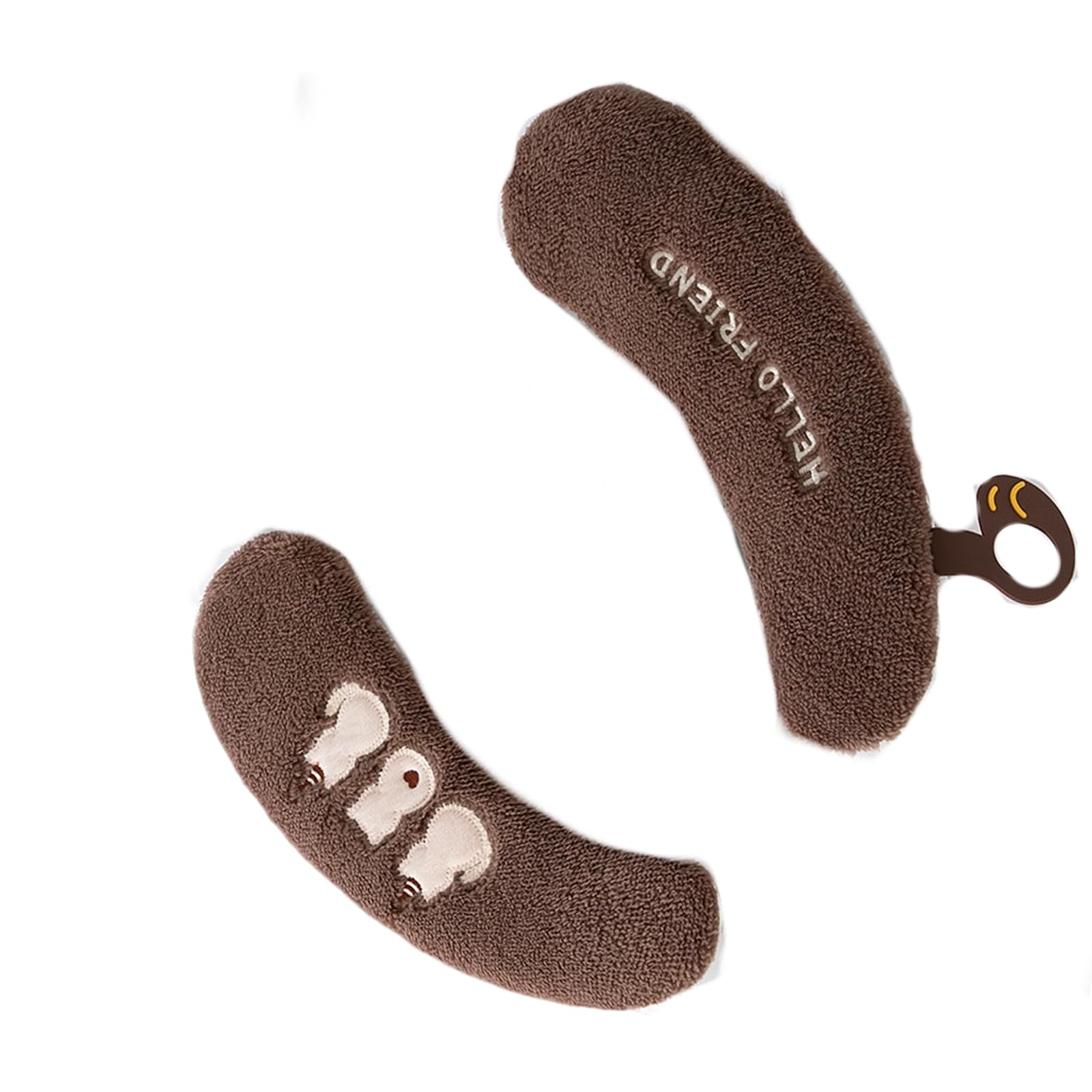WEILWH Plush Toilet Seat Pad Secure Adhesive Grip Durability Winter Use Cushion for Standard Toilets Plush Protector Pad