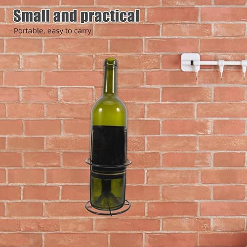 Miniatura 5 de Estante de vino montado en la pared, soporte para botella individual, estante de almacenamiento de vino de metal para bar en casa, cocina, comedor,