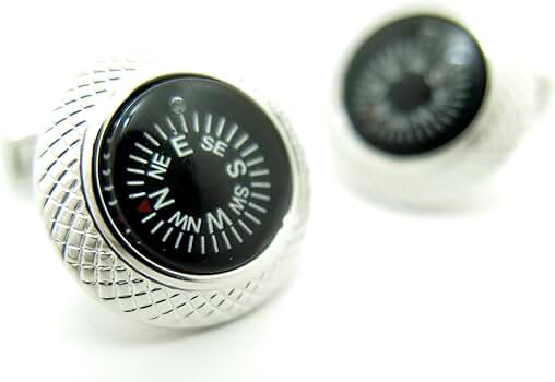 TATEOSSIAN コンパスカフリンクス Compass Cufflinks in Palladium Plated – Tateossian London