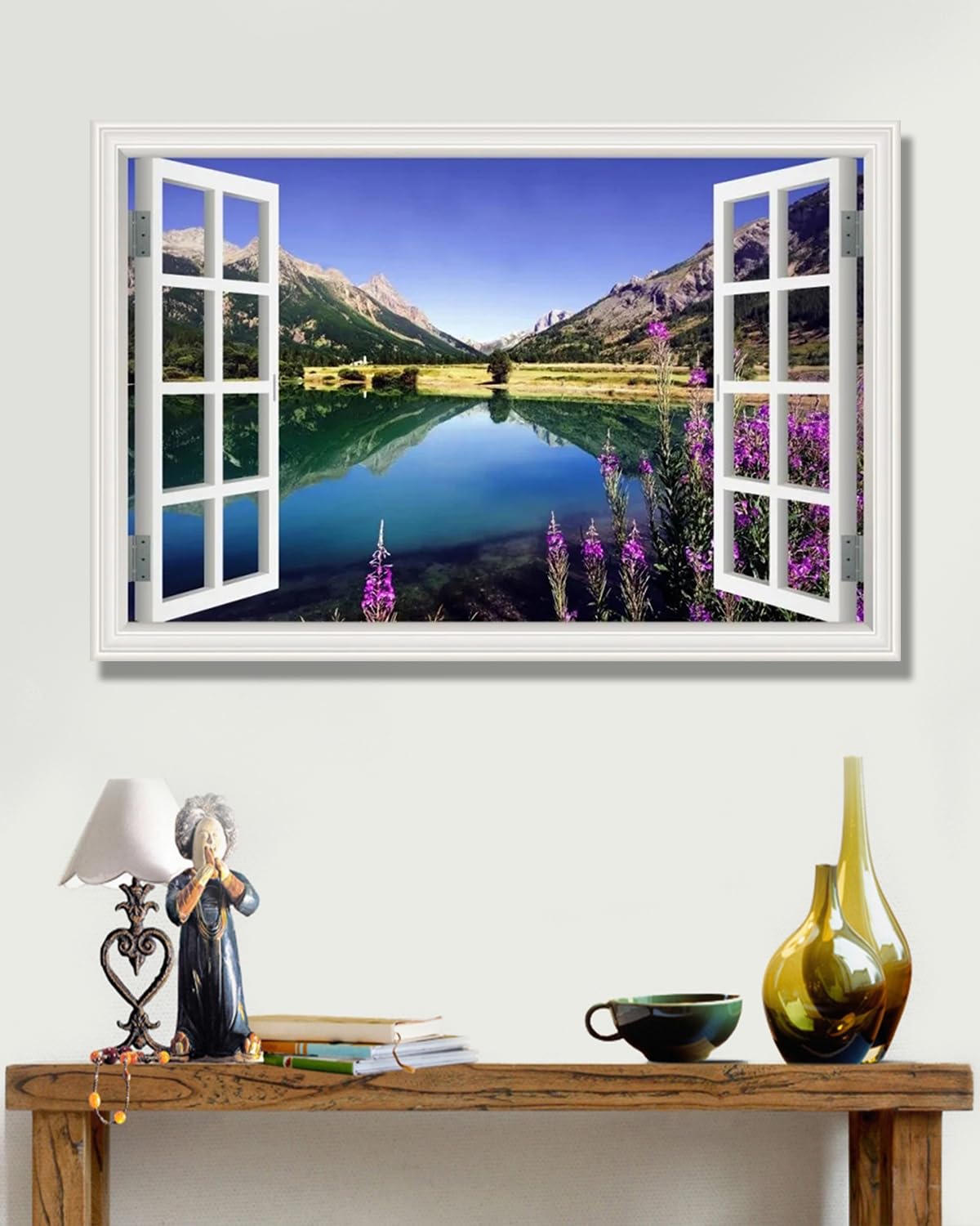 NHLDZYH Wewnętrzna rama. Sztuczny obraz na płótnie, dekoracja ścienna z widokiem krajobrazowym 3D, gotowa do powieszenia do domowego biura lub salonu. C194. 60 x 90 cm - 23,7 x 35,5 cala.
