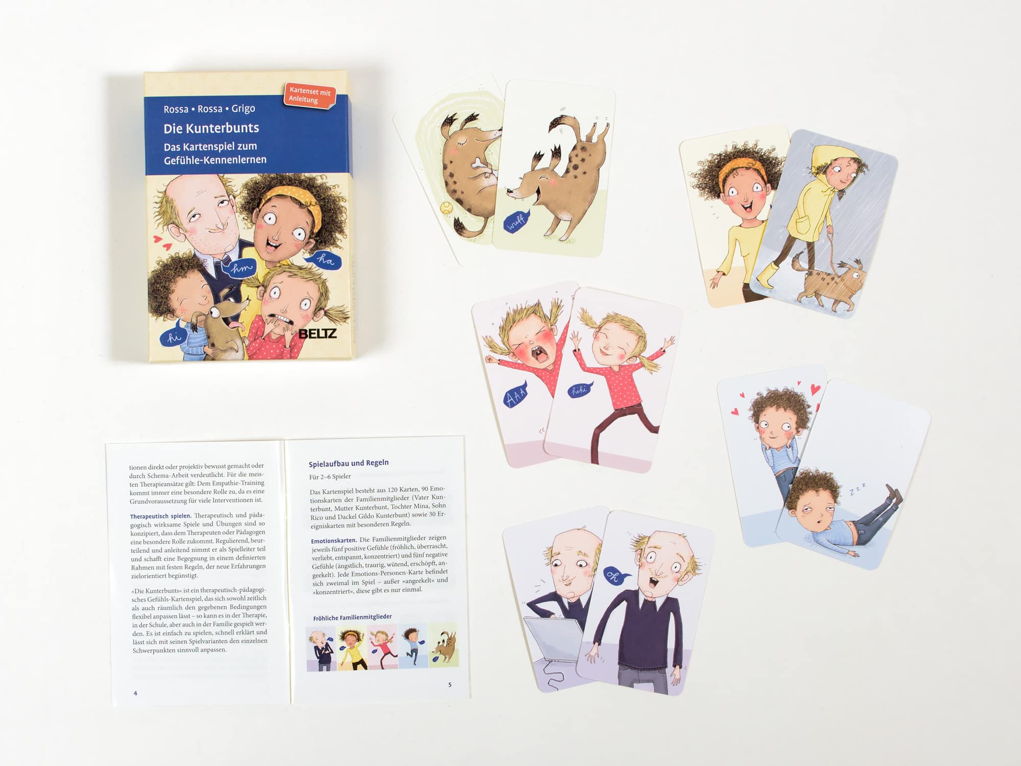 Die Kunterbunts: Das Kartenspiel zum Gefühle-Kennenlernen. Kartenset mit 120 Karten. Mit 24-seitigem Booklet. Mit Online-Material (Beltz Therapiespiele)